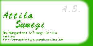 attila sumegi business card